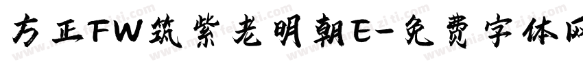 方正FW筑紫老明朝E字体转换