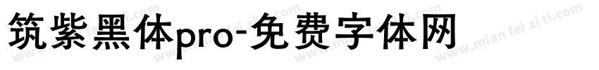 筑紫黑体pro字体转换