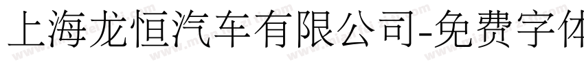 上海龙恒汽车有限公司字体转换