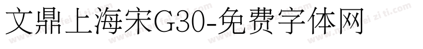 文鼎上海宋G30字体转换