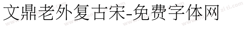 文鼎老外复古宋字体转换