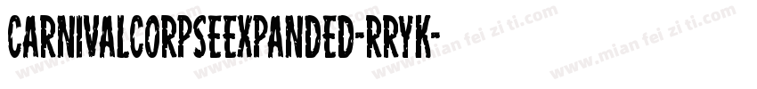 CarnivalCorpseExpanded-rRYK字体转换