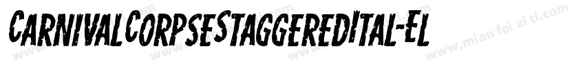 CarnivalCorpseStaggeredItal-Elyl字体转换