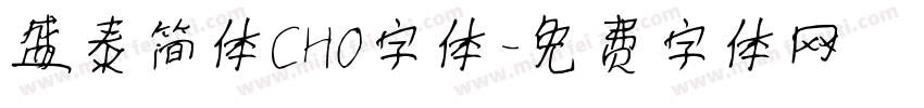 盛泰简体CHO字体字体转换