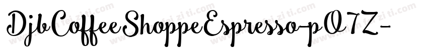 DjbCoffeeShoppeEspresso-pO7Z字体转换