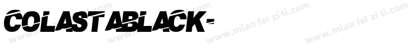 colastablack字体转换