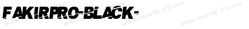fakirpro-black字体转换