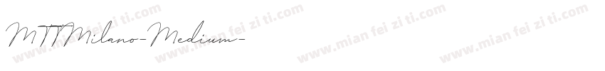 MTTMilano-Medium字体转换
