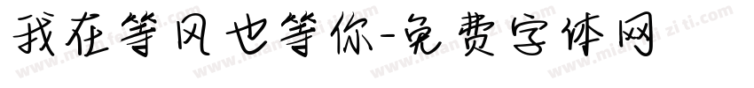 我在等风也等你字体转换