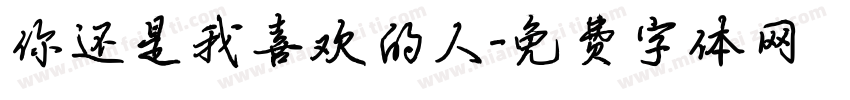 你还是我喜欢的人字体转换