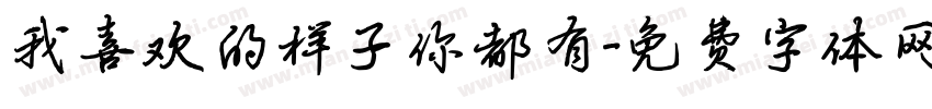 我喜欢的样子你都有字体转换