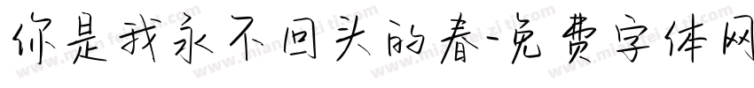你是我永不回头的春字体转换