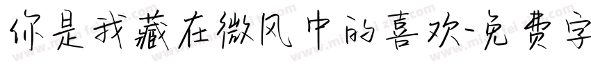 你是我藏在微风中的喜欢字体转换