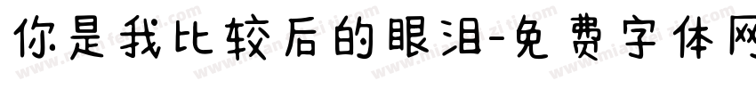 你是我比较后的眼泪字体转换