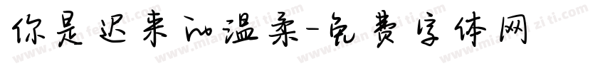 你是迟来的温柔字体转换