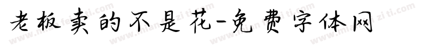 老板卖的不是花字体转换