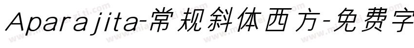 Aparajita-常规斜体西方字体转换