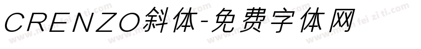 CRENZO斜体字体转换