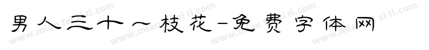 男人三十一枝花字体转换