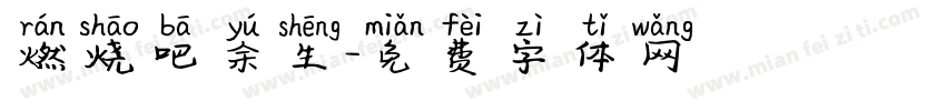 燃烧吧余生字体转换