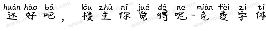 还好吧，楼主你觉得呢字体转换