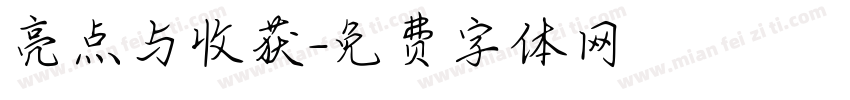 亮点与收获字体转换