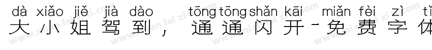 大小姐驾到，通通闪开字体转换