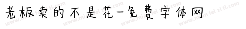 老板卖的不是花字体转换