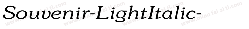 Souvenir-LightItalic字体转换