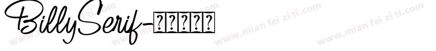 BillySerif字体转换