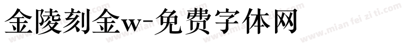 金陵刻金w字体转换