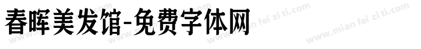 春晖美发馆字体转换
