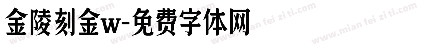 金陵刻金w字体转换