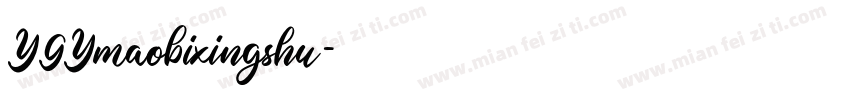 YGYmaobixingshu字体转换