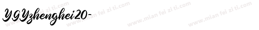 YGYzhenghei20字体转换