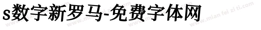 s数字新罗马字体转换