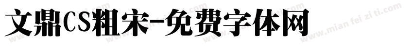 文鼎CS粗宋字体转换
