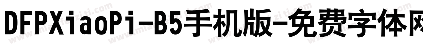 DFPXiaoPi-B5手机版字体转换
