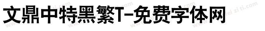 文鼎中特黑繁T字体转换