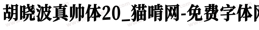 胡晓波真帅体20_猫啃网字体转换