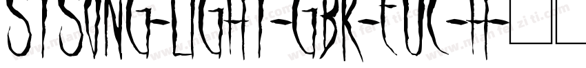 STSong-Light-GBK-EUC-H字体转换