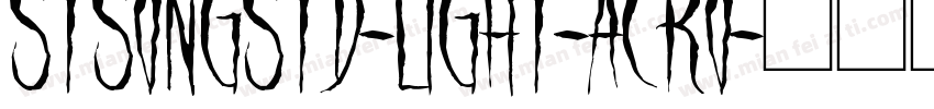 STSongStd-Light-acro字体转换