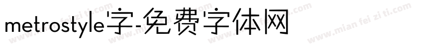 metrostyle字字体转换