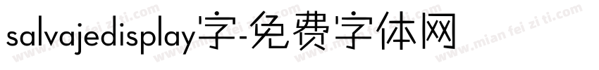 salvajedisplay字字体转换