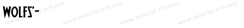 wolfs’字体转换