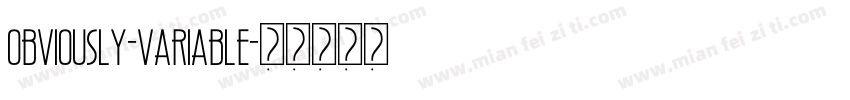obviously-variable字体转换