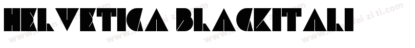 HELVETICA_BLACKITALI字体转换