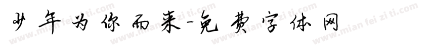 少年为你而来字体转换
