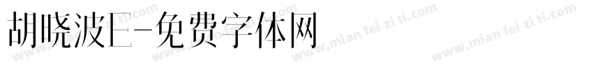 胡晓波E字体转换