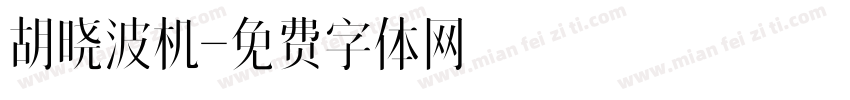 胡晓波机字体转换